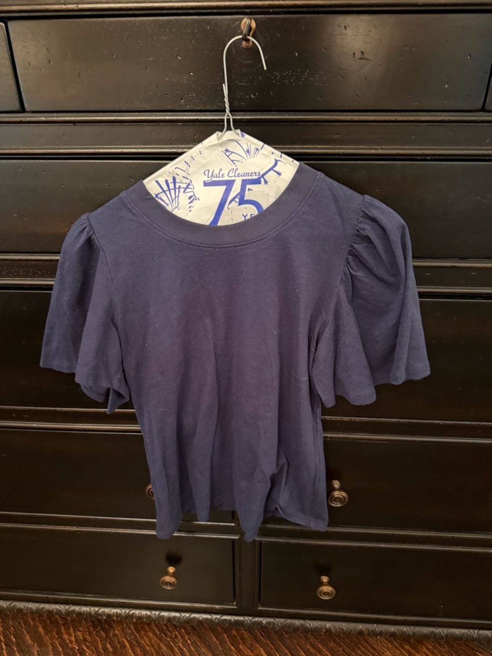 Pomander Place Navy Puff Sleeve Tee